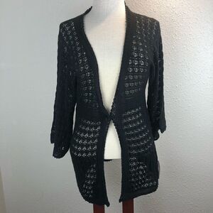 NWT Tapemeasure Black Cardigan Sweater Size M